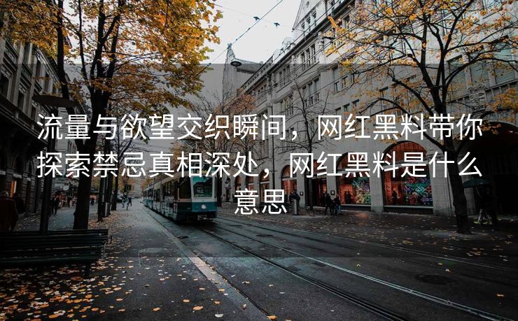 流量与欲望交织瞬间，网红黑料带你探索禁忌真相深处，网红黑料是什么意思