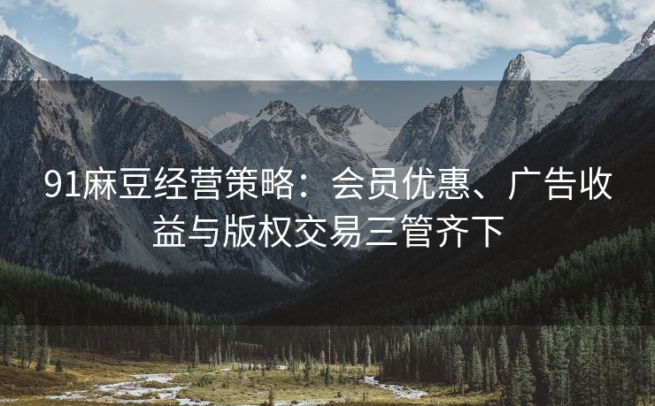 91麻豆经营策略：会员优惠、广告收益与版权交易三管齐下