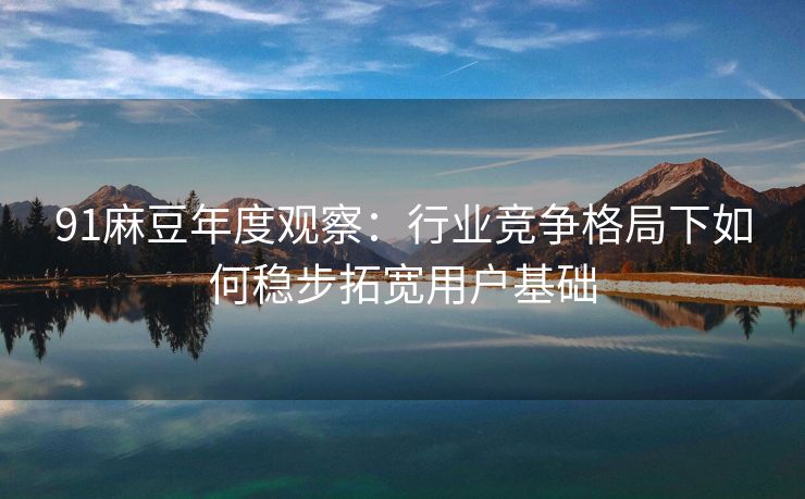 91麻豆年度观察：行业竞争格局下如何稳步拓宽用户基础