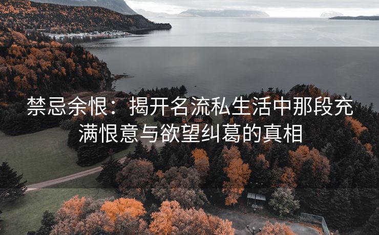 禁忌余恨：揭开名流私生活中那段充满恨意与欲望纠葛的真相
