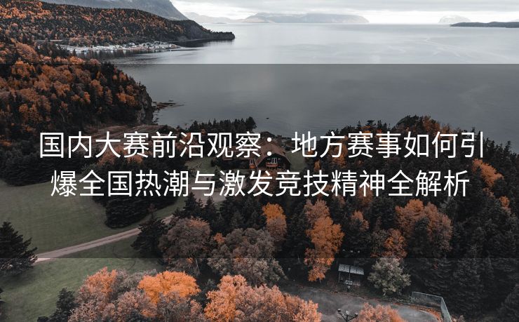 国内大赛前沿观察：地方赛事如何引爆全国热潮与激发竞技精神全解析
